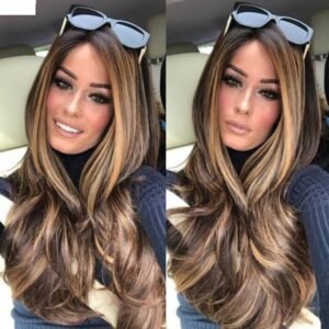 Ladies long curly hair set