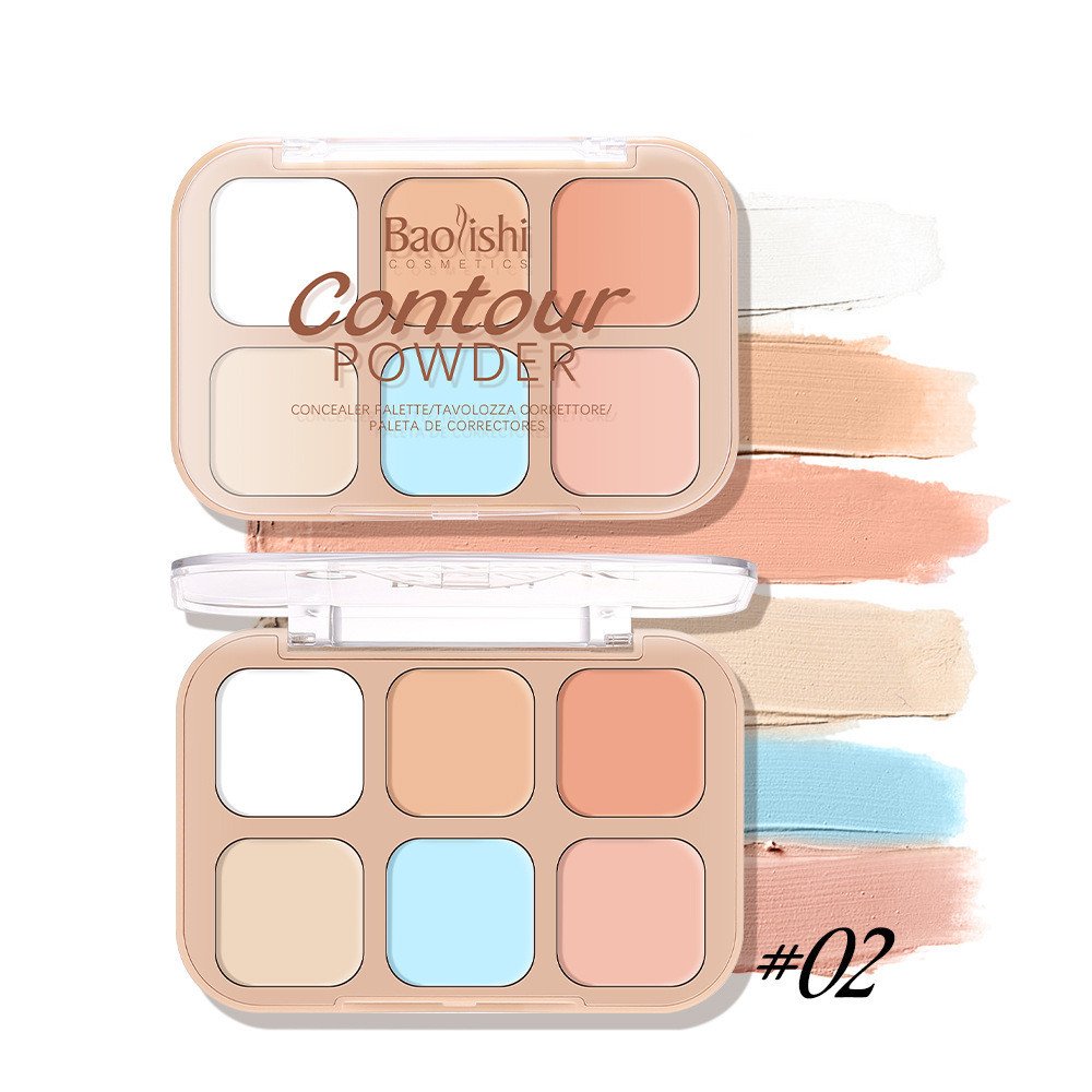 Concealer Plate 6-color Makeup Six-color Moisturizing Waterproof - Image 3