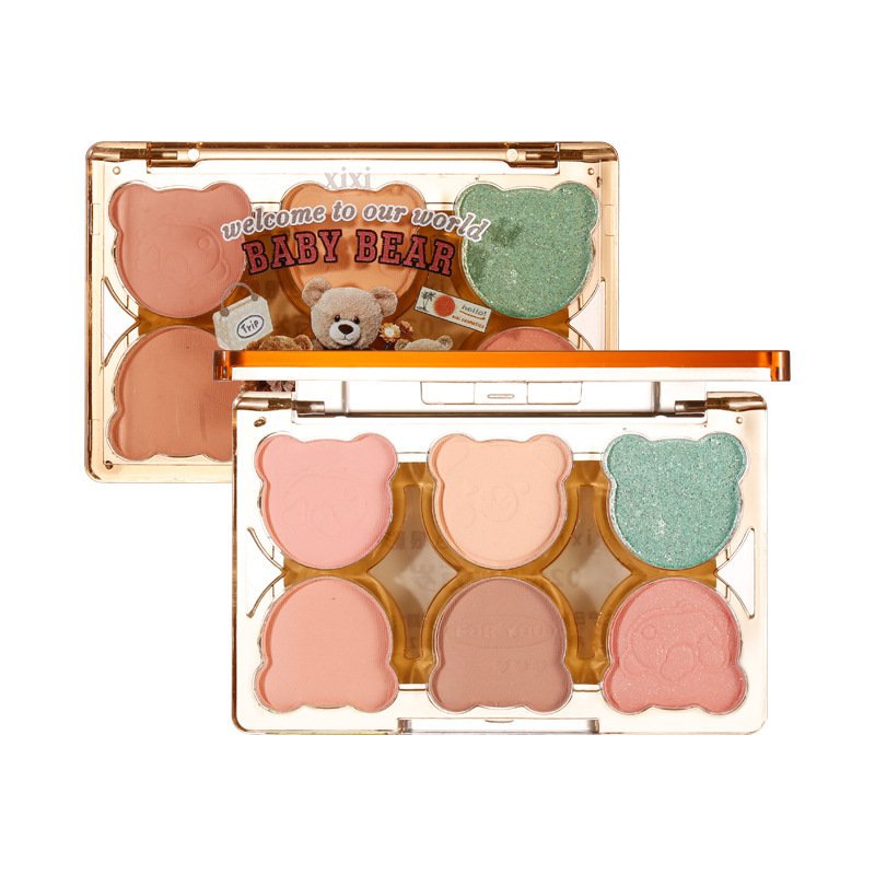 Six Color Eyeshadow Cool Diamond In The Debris Contrast Color Makeup Smoky Cut-off Eye Makeup - Image 5